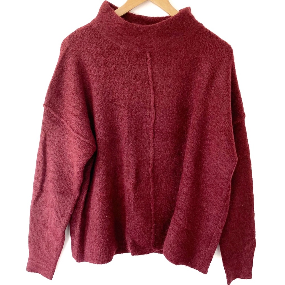 Burgundy Universal Thread Mock Neck Sweater